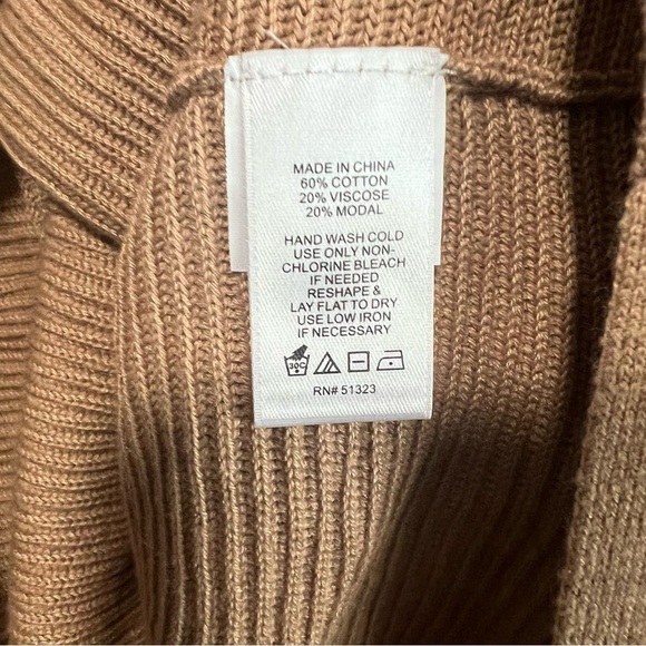 1.state Rib-Knit Puff-Sleeve Sweater -
Wild Oak, New with Tags - Picture 6 of 7